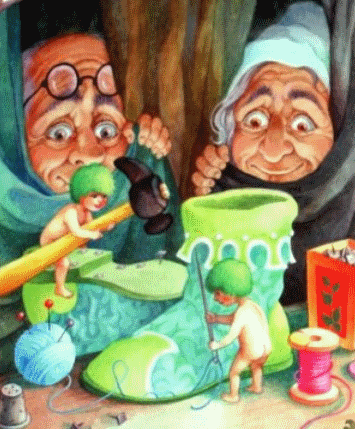 сказки на английском языке для детей fairy tales Эльфы и башмачник
